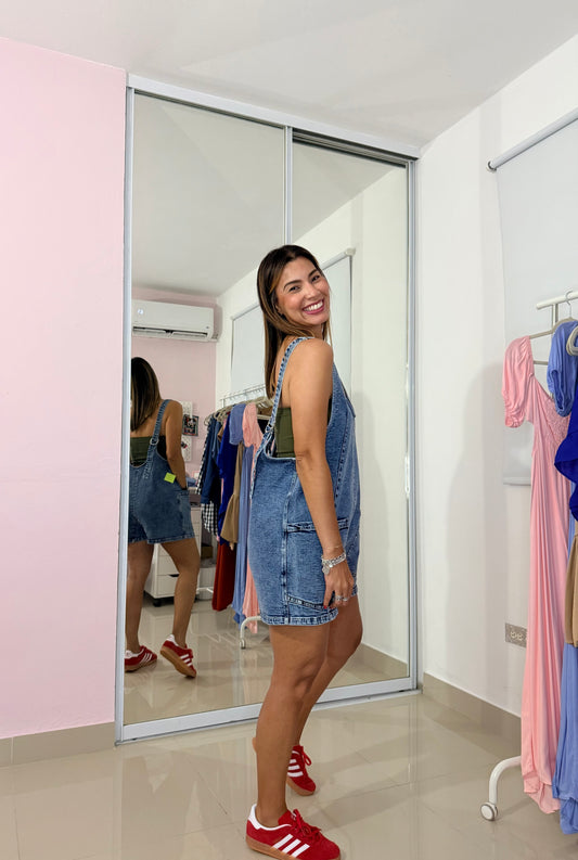 Denim romper