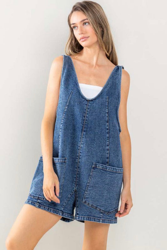 Denim romper