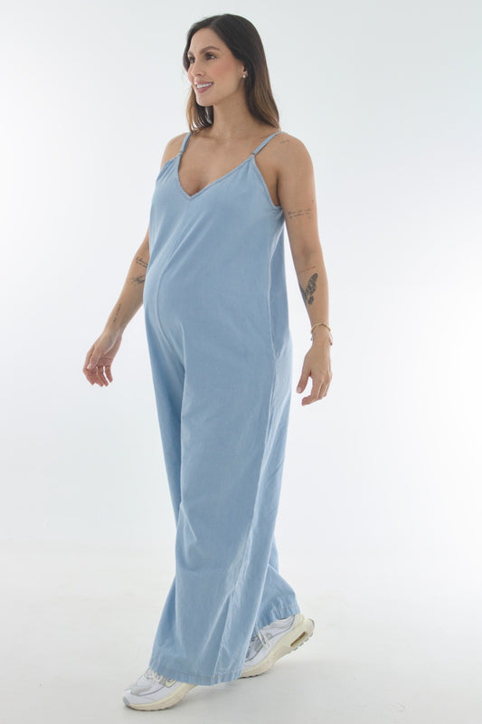 Maternity Denim Jumpsuit