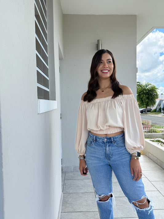 Off Shoulder Sleeved Top