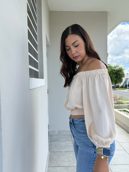 Off Shoulder Sleeved Top