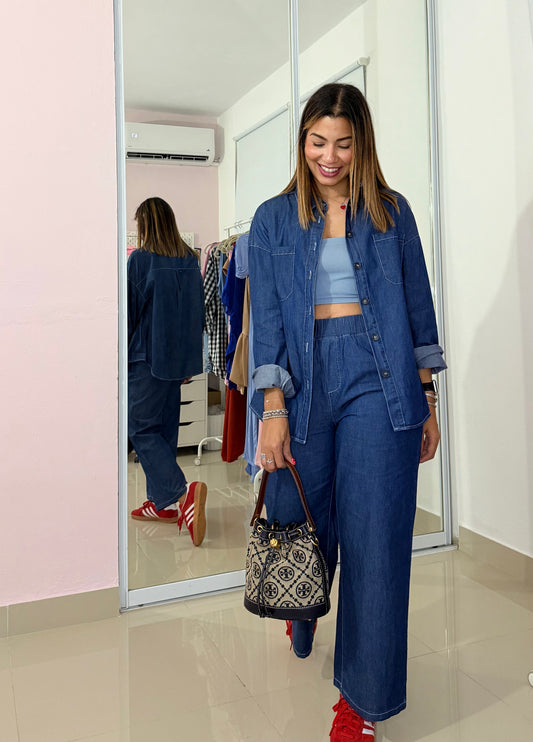 Dark denim set