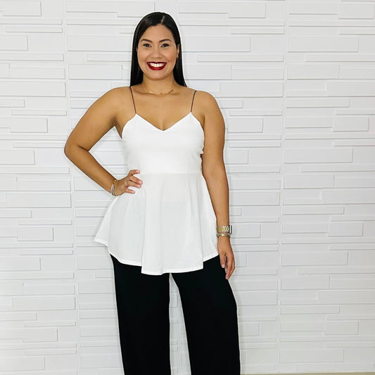 Maternity white snow top