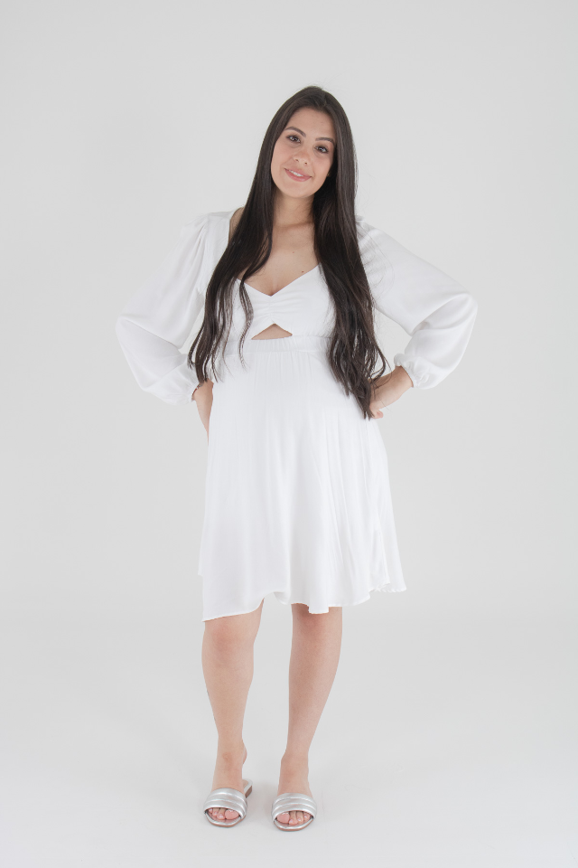 Maternity White Mini Dress Maternity White Mini Dress