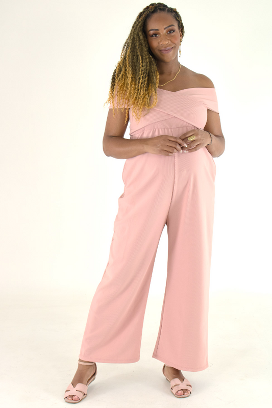 Maternity Pink Jumpsuit
