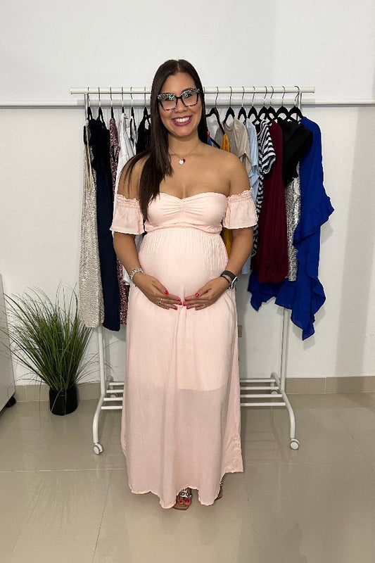 Long Pink Maxi Dress