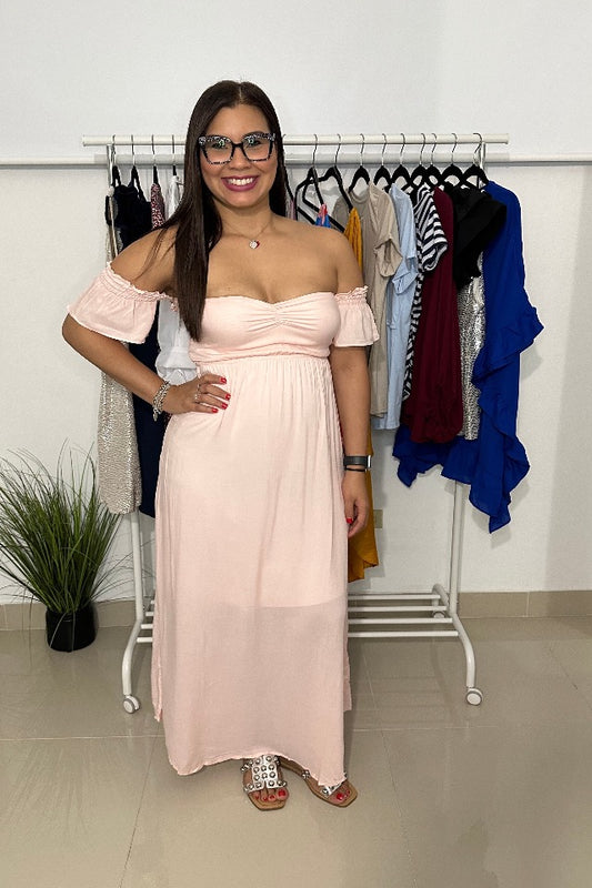 Long Pink Maxi Dress