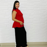 Maternity hot red top