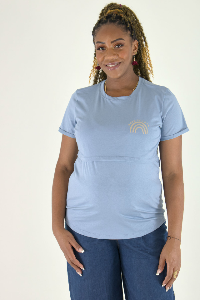 Maternity Lactancia Blue T-shirt