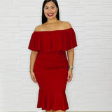 Maternity hot red dress