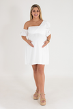 Maternity Asymmetric Mini Dress