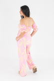 Maternity Jumpsuit Pink or Lila Flower