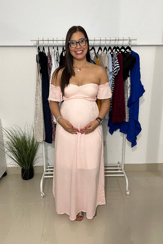 Long Pink Maxi Dress